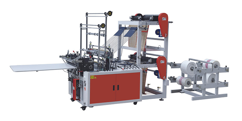 High Speed 4 Lines Heat-sealing And Cold-cutting Bag-making Machine