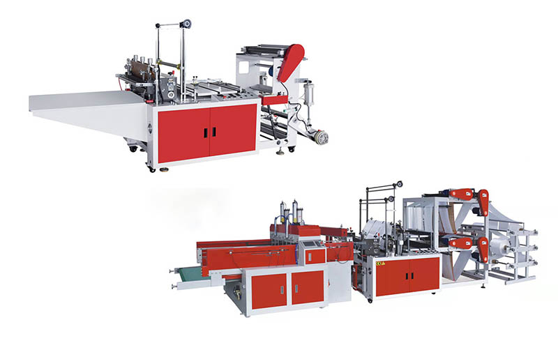 Comparison of a single-line bag making machine versus a 6-lines bag making machine