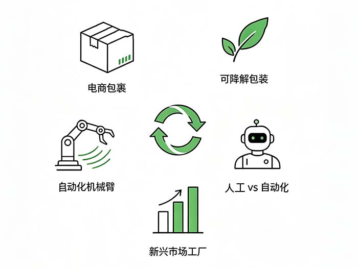 Five key growth drivers for bag making machine market in 2025 including e-commerce sustainable packaging automation emerging economies and shift from manual production